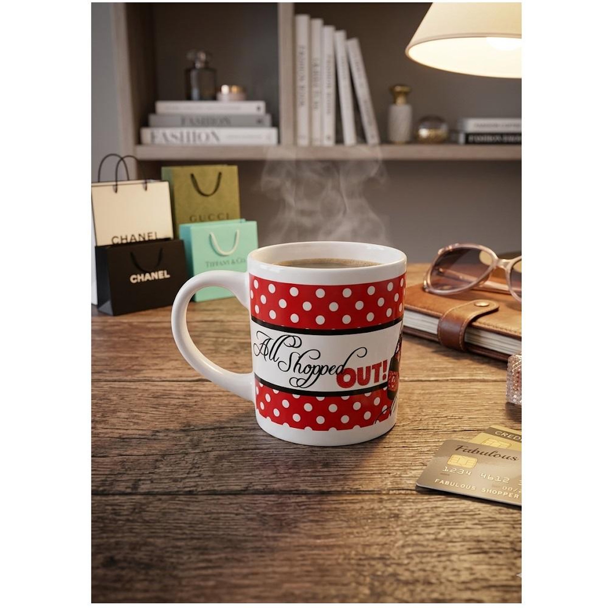 Voir la diapositive 5 : Eden Mug en céramique décoré minnie mouse shopping 8 cm