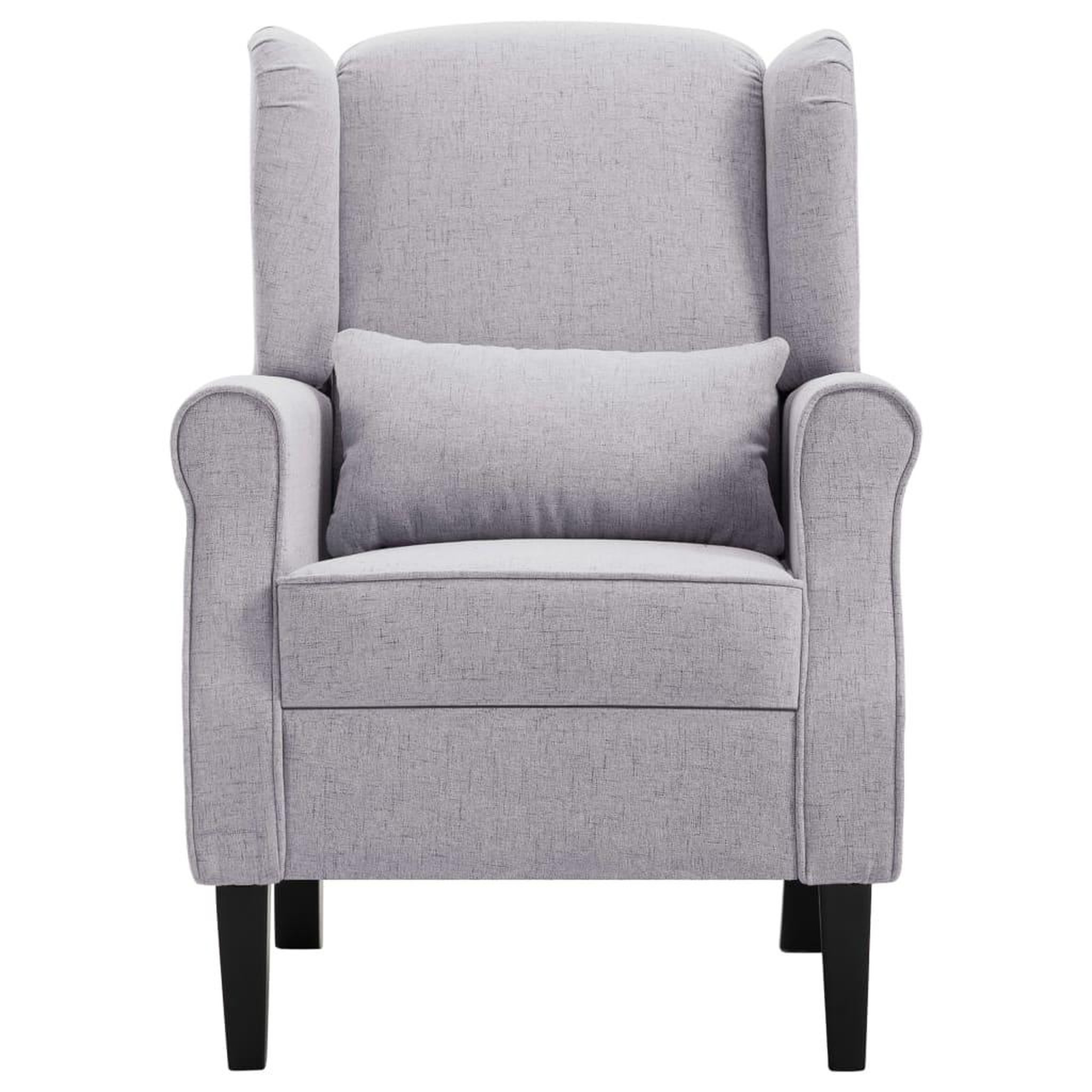 Voir la diapositive 3 : VIDAXL Fauteuil gris clair tissu