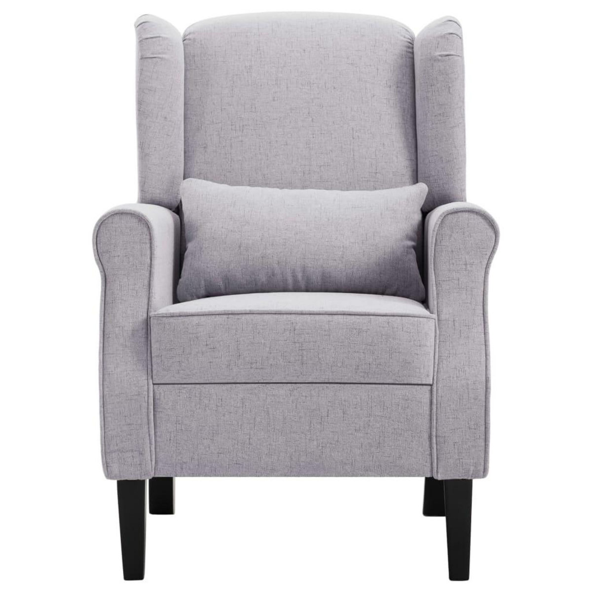 VIDAXL Fauteuil gris clair tissu