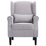 Voir la diapositive 3 : VIDAXL Fauteuil gris clair tissu