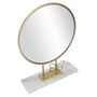 Voir la diapositive 2 : Paris Prix Miroir sur Pied en Marbre  Butterfly  39cm Or