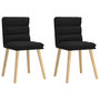 Voir la diapositive 1 : VIDAXL Chaises a manger lot de 2 noir tissu