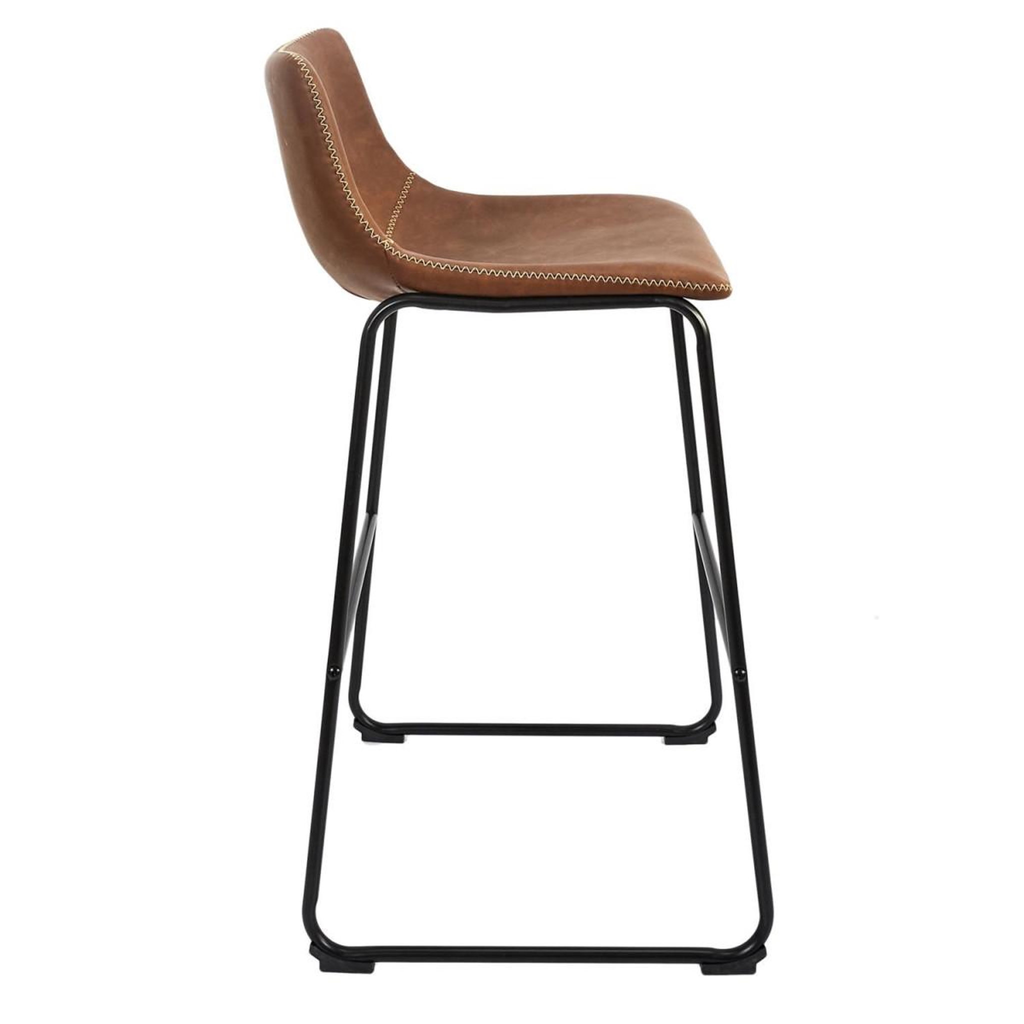 Voir la diapositive 4 : The Home Deco Factory Lot de 2 Tabourets de Bar  Indus  93cm Marron