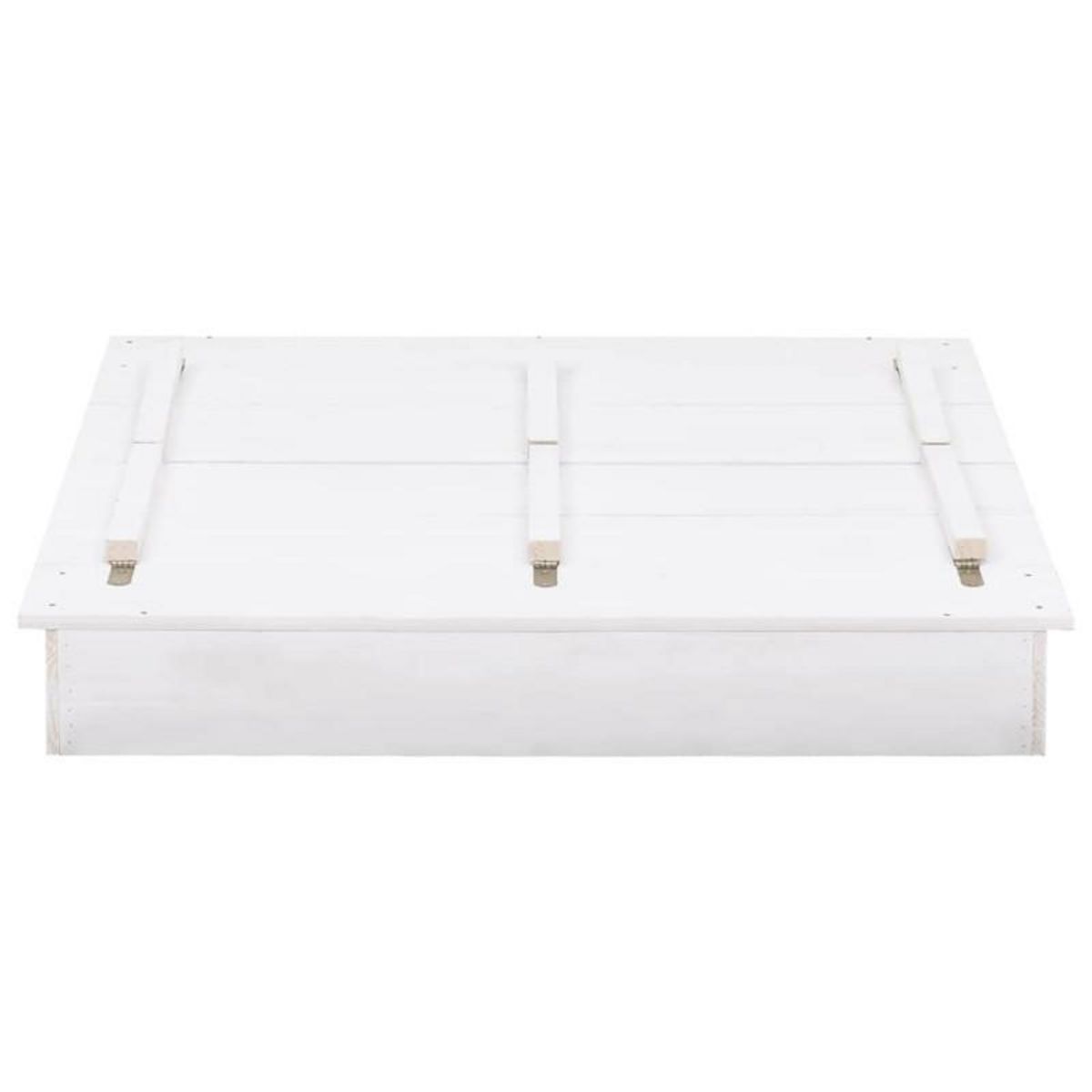 VIDAXL Bac à sable Bois de sapin Blanc 95x90x15 cm