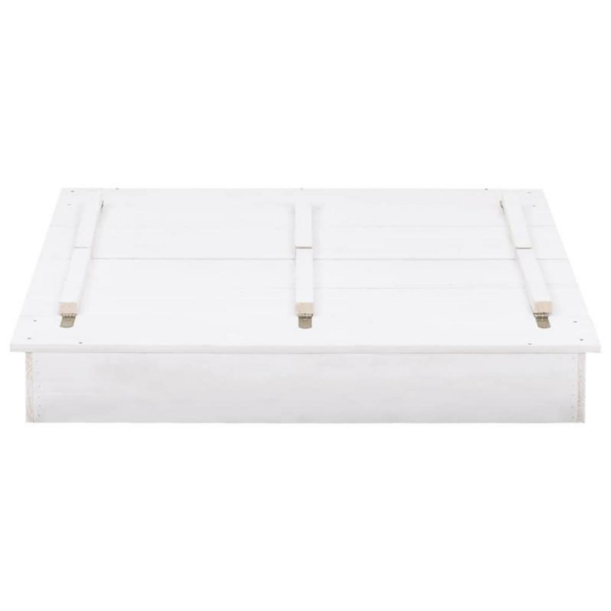 VIDAXL Bac à sable Bois de sapin Blanc 95x90x15 cm