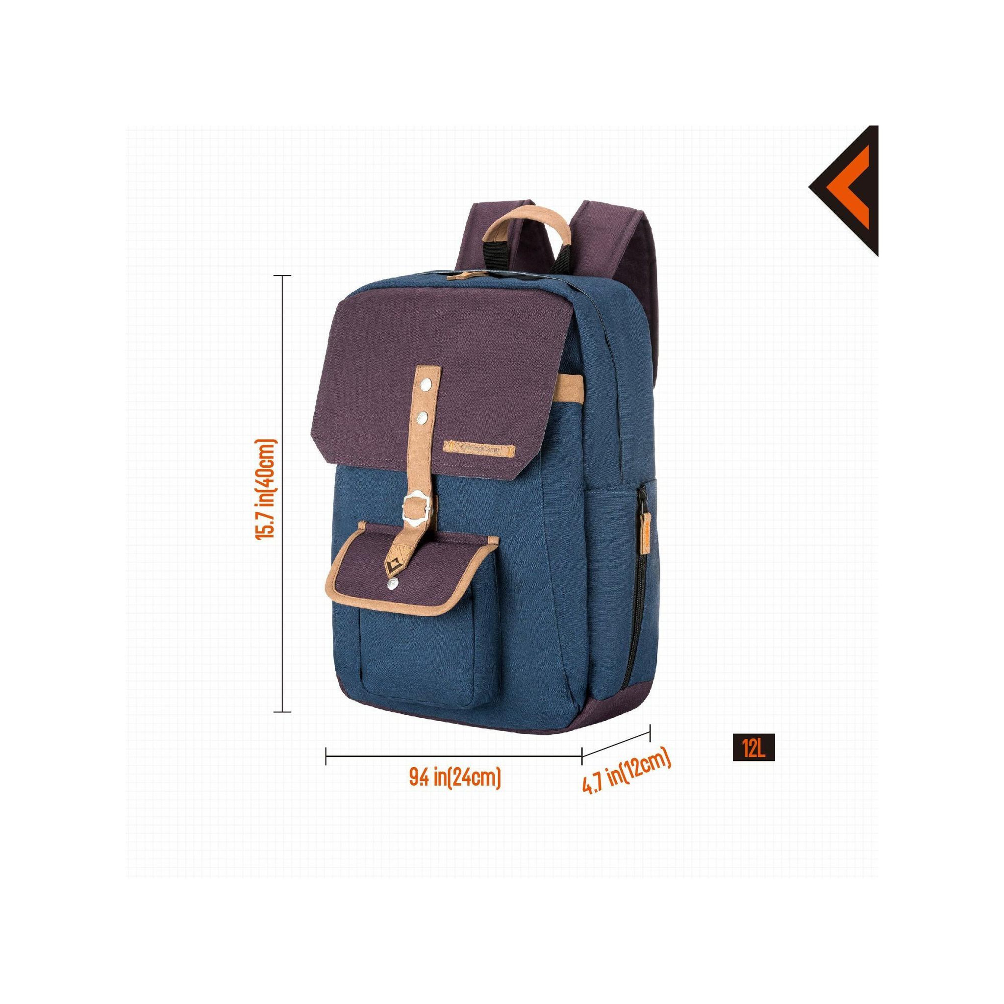 Voir la diapositive 2 : KINGCAMP Sac à dos - kingcamp - modèle glacier - bleu - 12 litres - 24 x 12 x 40 cm