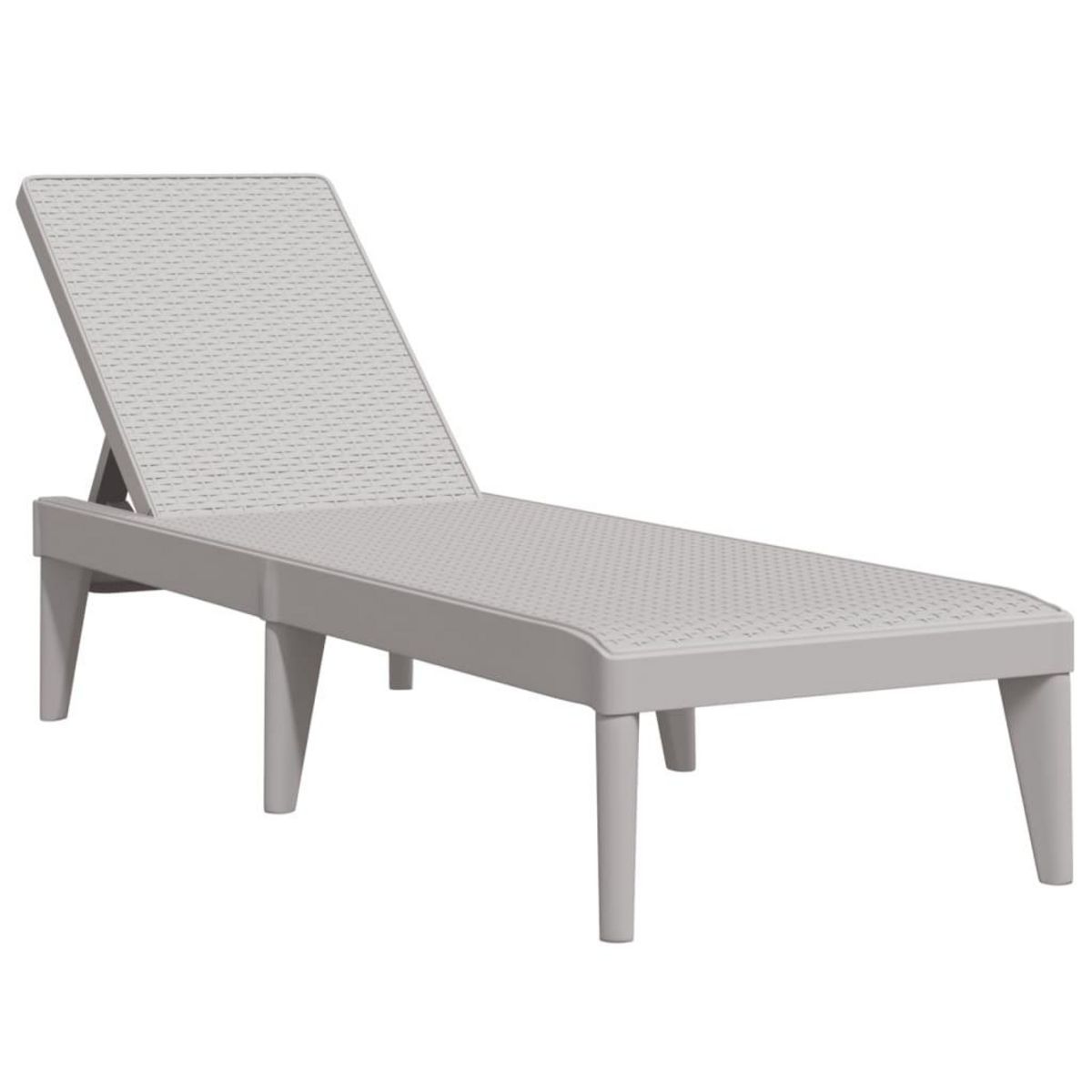 VIDAXL Chaise longue gris 186x60x29 cm PP
