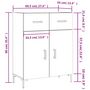 Voir la diapositive 6 : VIDAXL Buffet chene fume 69,5x34x90 cm bois d'ingenierie