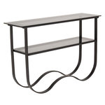 Paris Prix Console Design en Verre  Wavy  117cm Noir