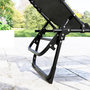 Voir la diapositive 6 : OUTSUNNY Lot de 2 bains de soleil transats pliables inclinables 4 positions acier textilène noir
