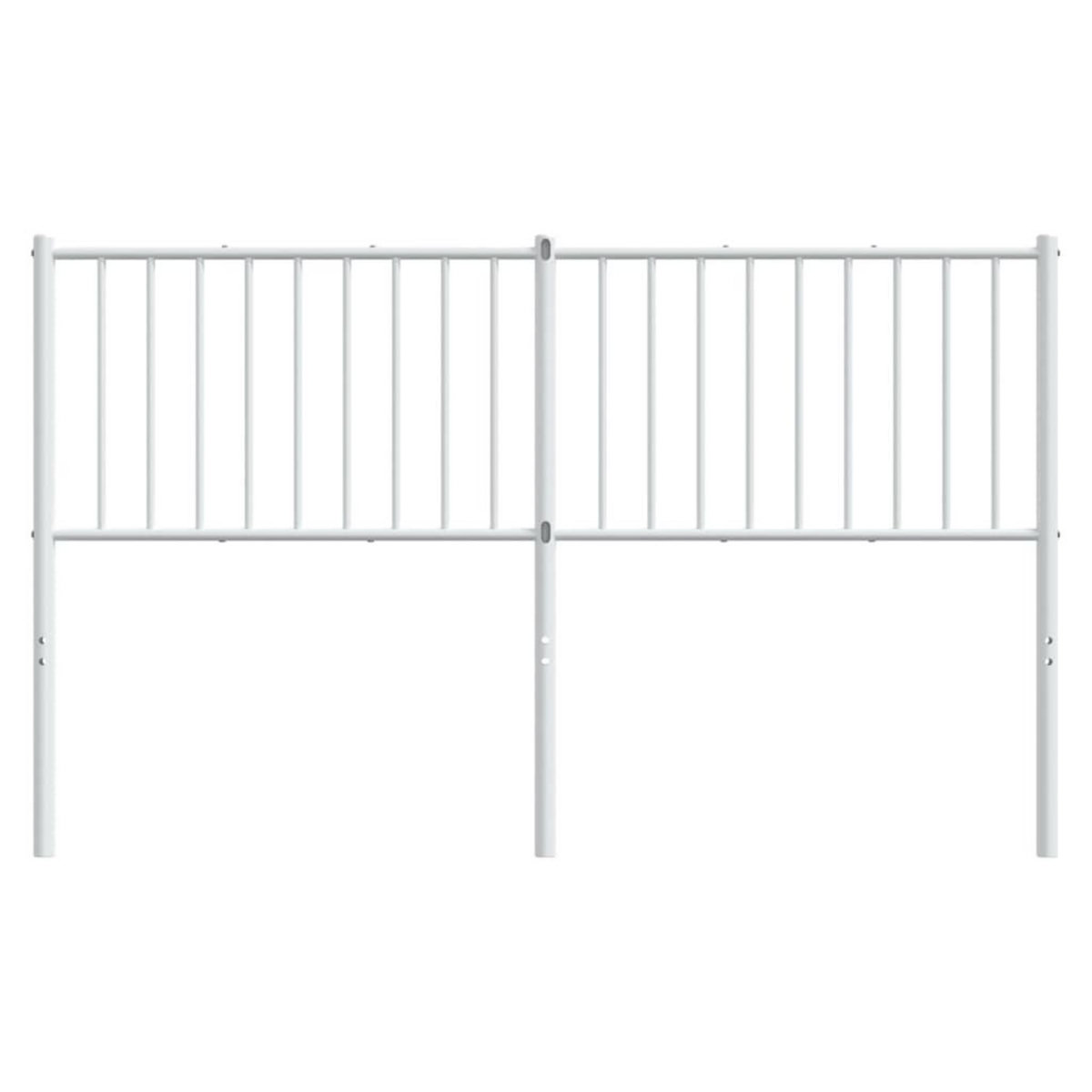 VIDAXL Tete de lit metal blanc 160 cm