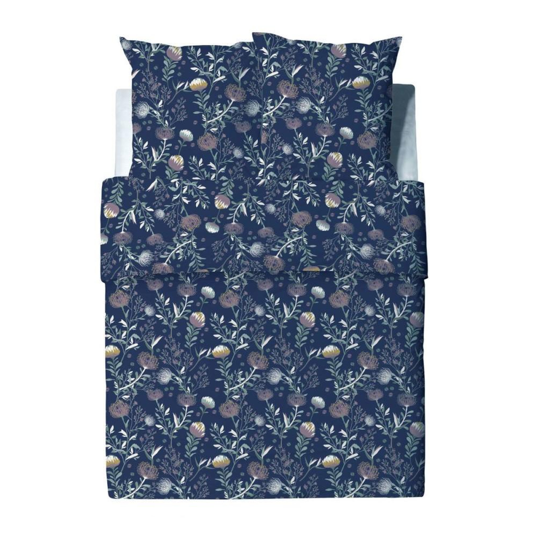Voir la diapositive 3 : ATELIER DU COTON Housse de couette 240x220 PHYTEA + 2 taies coton 57 fils