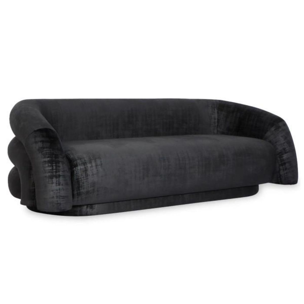 Paris Prix Canapé 3 Places Tissu  Kerio  210cm Noir