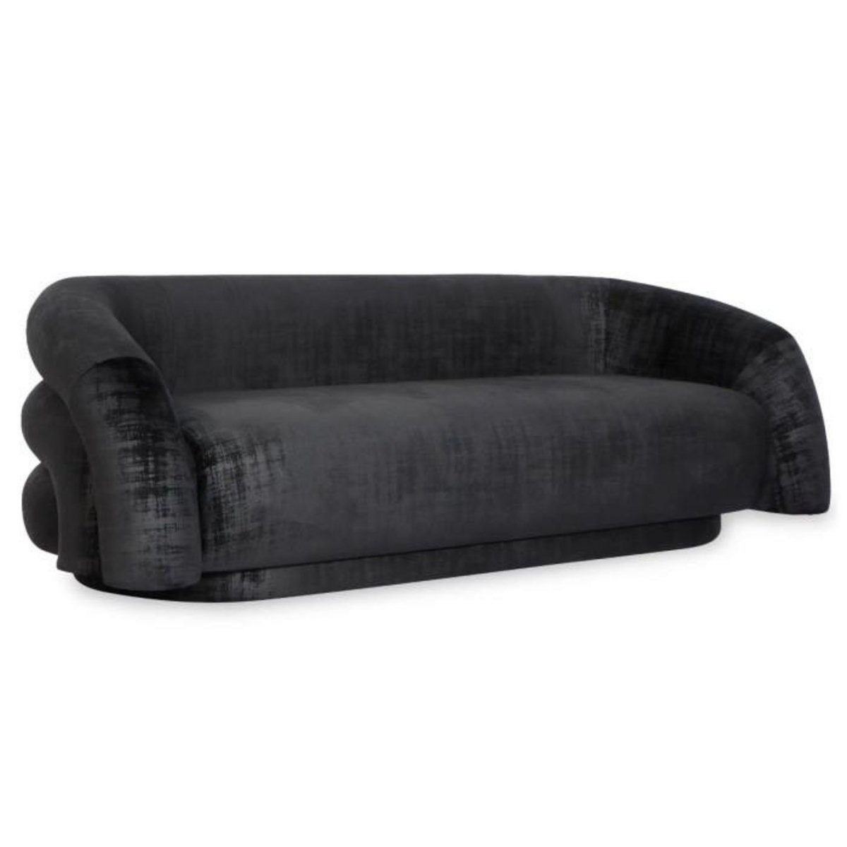 Paris Prix Canapé 3 Places Tissu  Kerio  210cm Noir