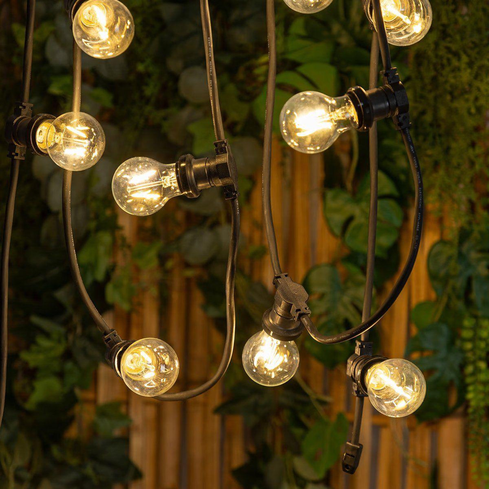 Voir la diapositive 3 : ATMOSPHERA Guirlande d'extérieur  10 ampoules  520cm noir