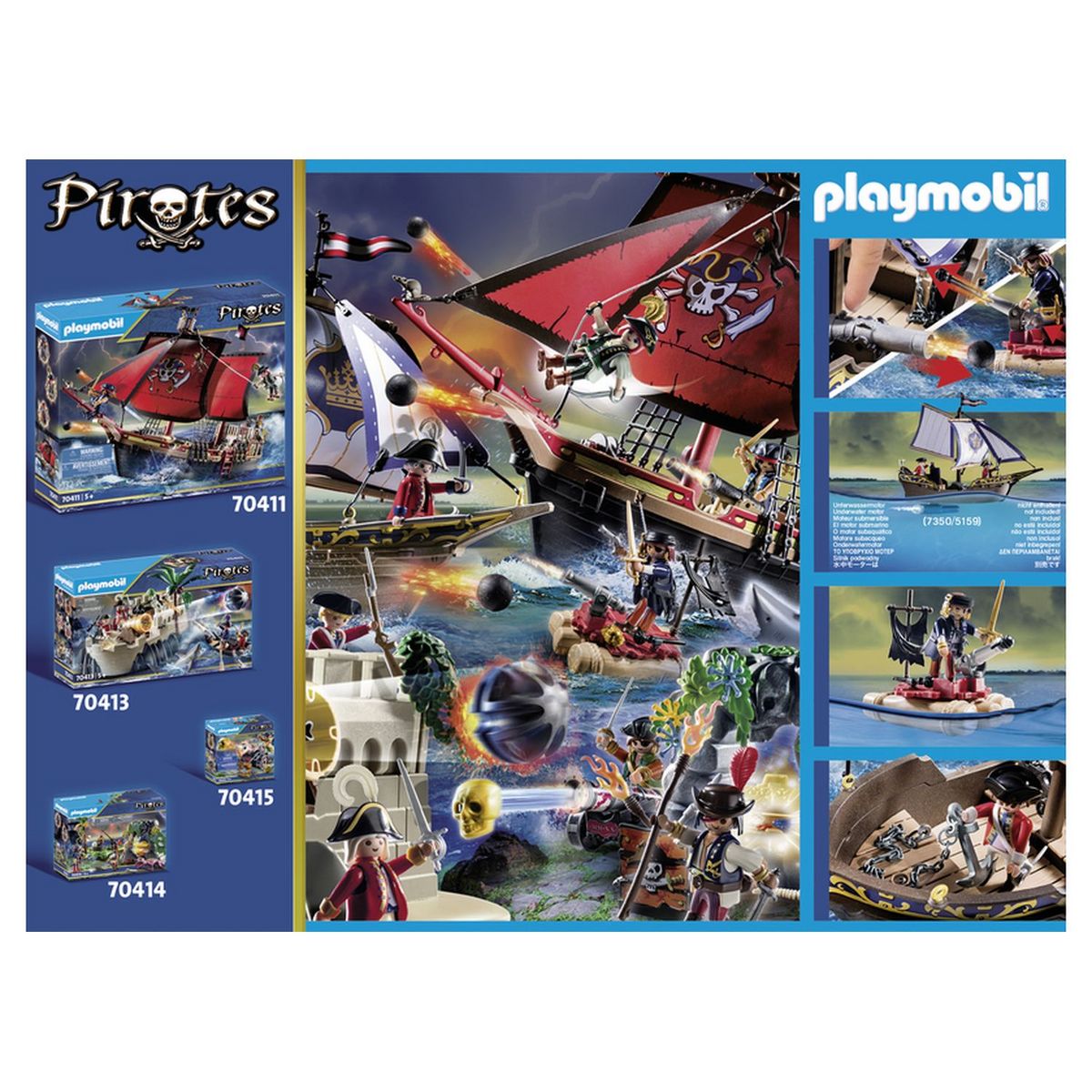 PLAYMOBIL 70412 - Pirates - Chaloupe des soldats