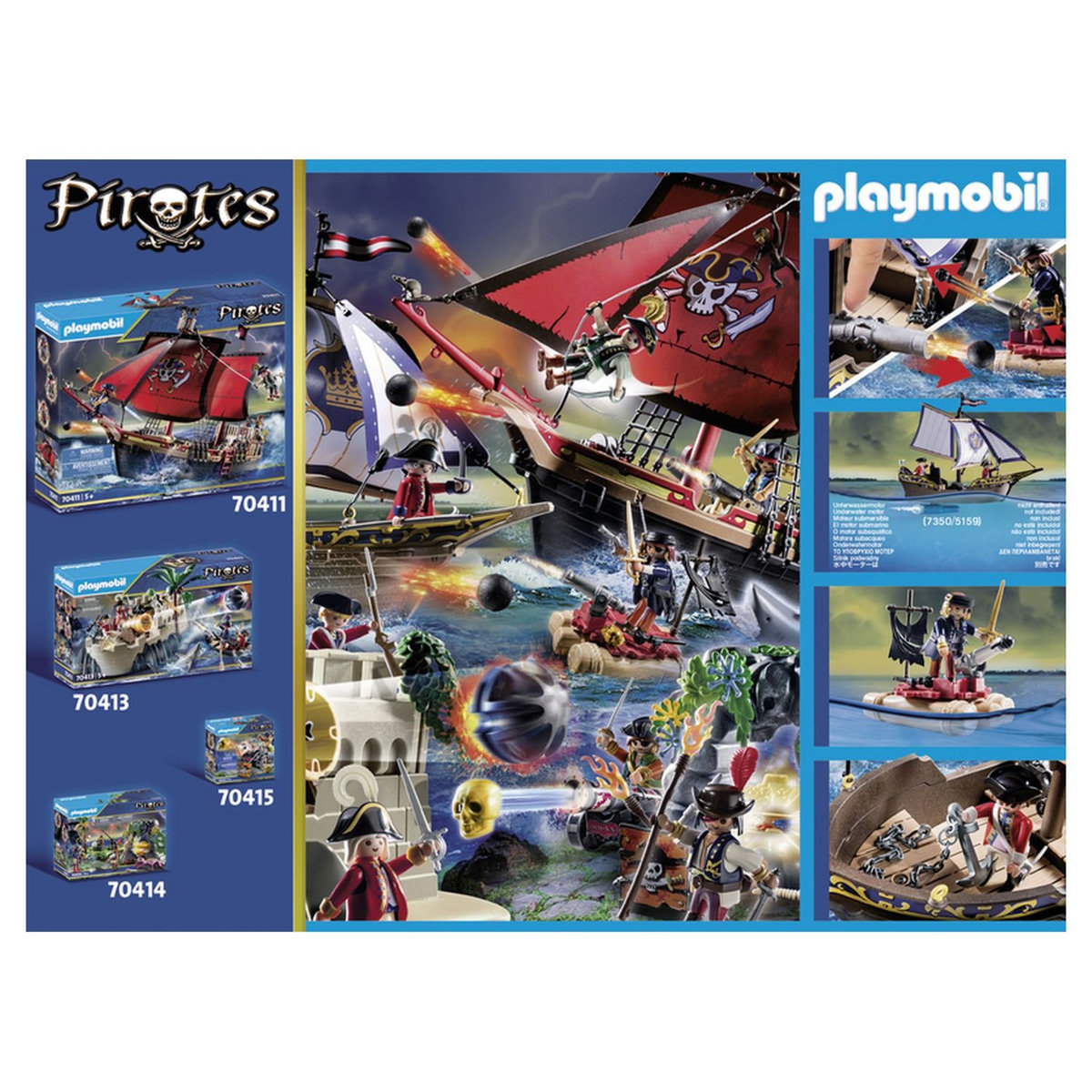 PLAYMOBIL 70412 - Pirates - Chaloupe des soldats