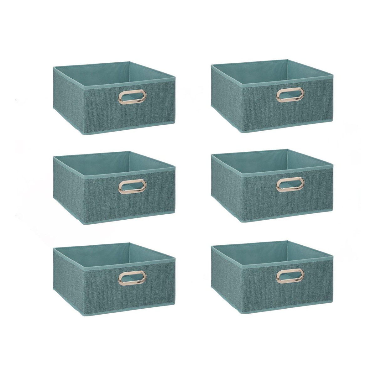 TOILINUX Lot de 6 boîtes de rangement en tissu MIX 'N MODUL