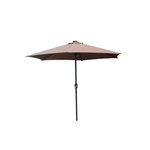 CONCEPT USINE Parasol droit rond led diamètre 2,7 m chocolat AMALFI