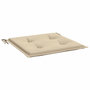 Voir la diapositive 5 : VIDAXL Coussins de chaise jardin lot de 4 beige 50x50x4cm tissu oxford