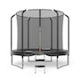 Voir la diapositive 1 : JUMP4FUN Trampoline Semi-Pro 8FT / 244cm Noir avec Filet de sécurité, Tapis de saut, Coussin de protection, Echelle