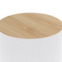 Voir la diapositive 5 : ID MARKET Lot de 2 tables basses cylindres gigognes GALIA bois et blanc