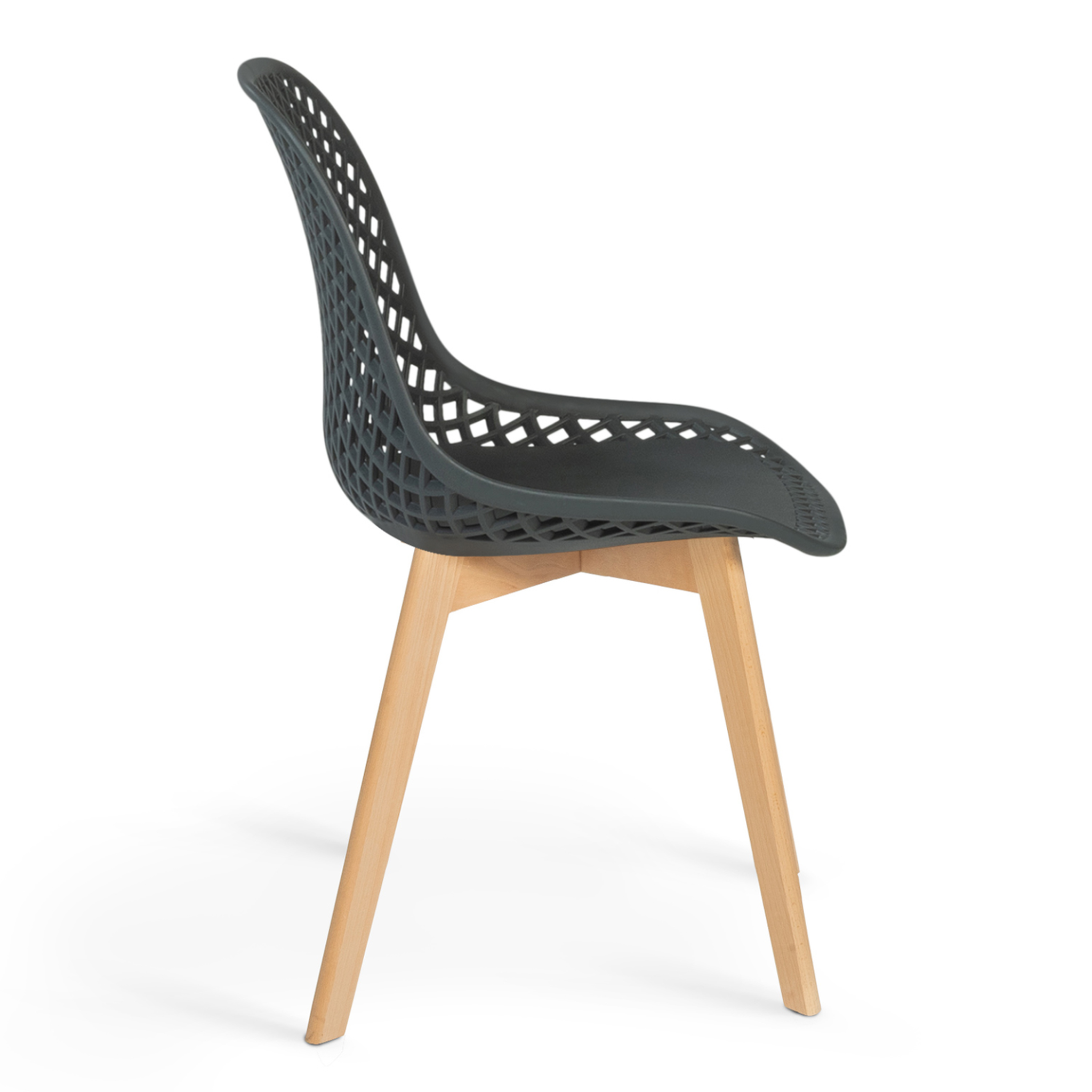 Voir la diapositive 5 : ID MARKET Lot de 6 chaises mandy mix color blanc, gris clair, bleu canard x2, gris foncé x2