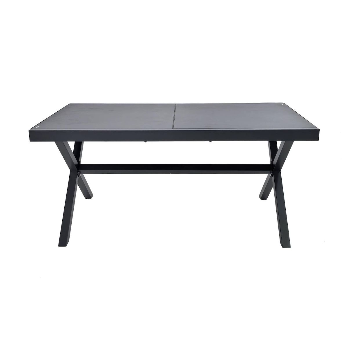 SWEEEK Table de jardin extensible aluminium 8 places anthracite - Ventura