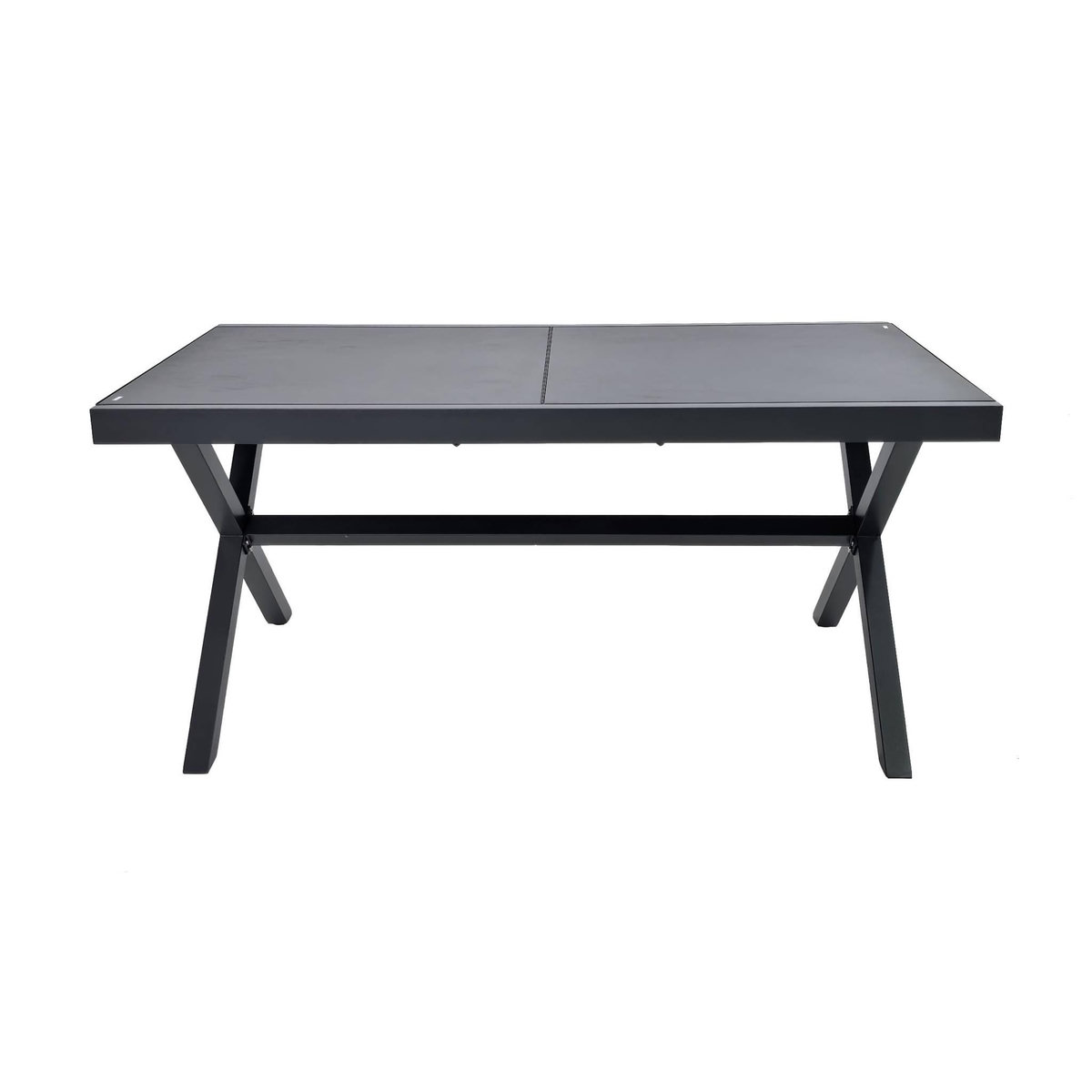 SWEEEK Table de jardin extensible aluminium 8 places anthracite - Ventura
