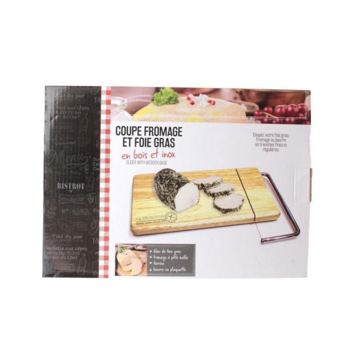 Paris Prix Coupe Fromage & Foie Gras  Socle Bois  28cm Beige