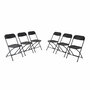 Voir la diapositive 1 : SWEEEK Chaises de réception pliantes – Fiesta – 6 chaises d'appoint en plastique gris foncé et métal
