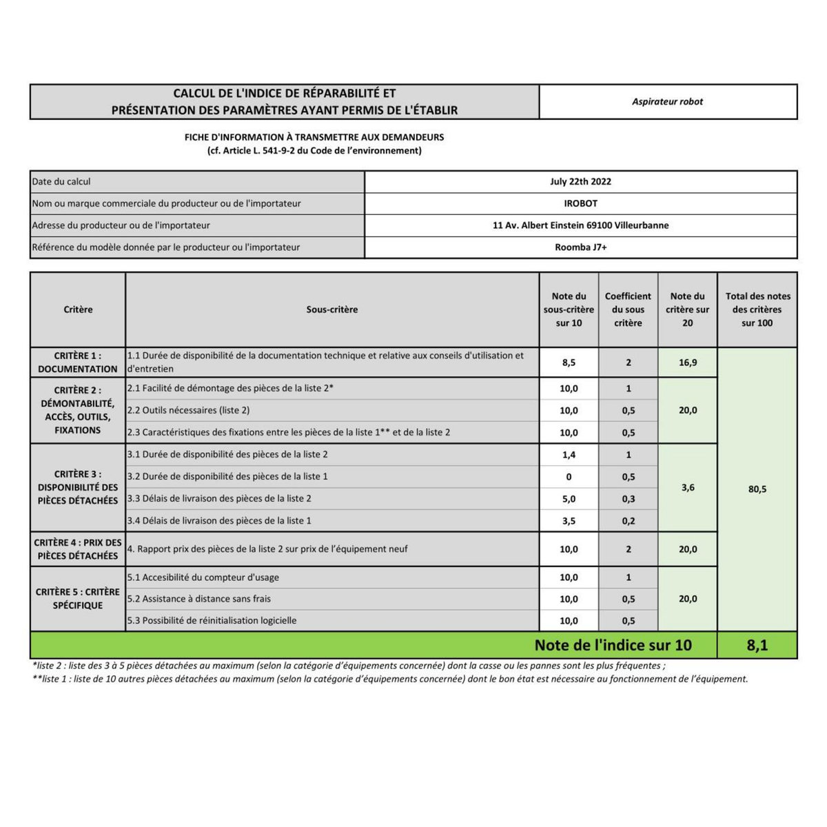 IROBOT Aspirateur robot connecté avec système d'autovidage - j755840