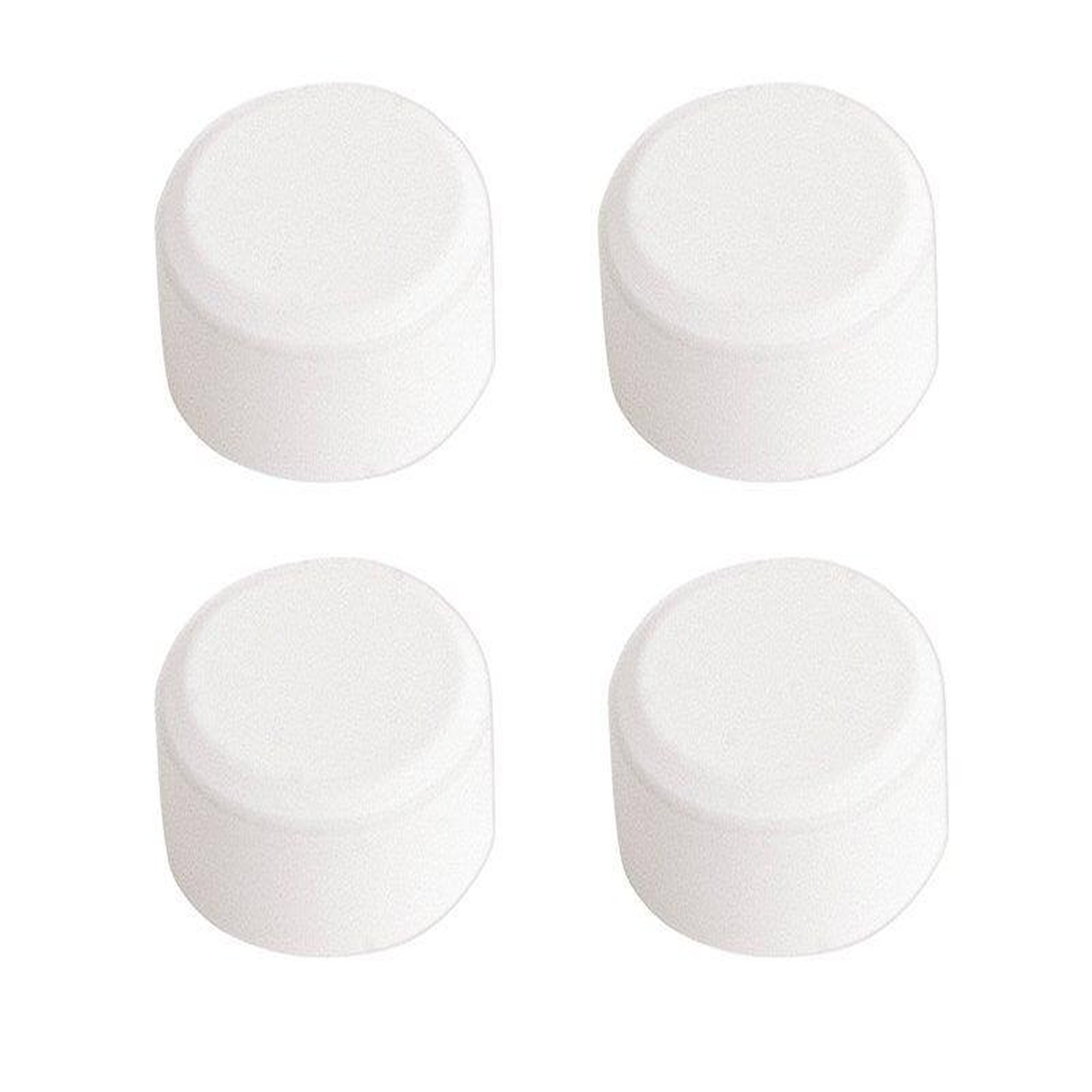 CENTRALE BRICO Jeu de 4 fixations miroirs rondes blanches