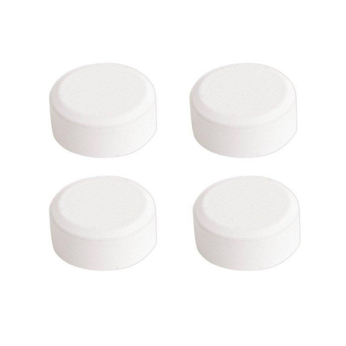 CENTRALE BRICO Jeu de 4 fixations miroirs rondes blanches