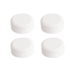 CENTRALE BRICO Jeu de 4 fixations miroirs rondes blanches