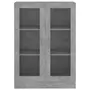 VIDAXL Armoire a vitrine Gris beton 82,5x30,5x115 cm Agglomere