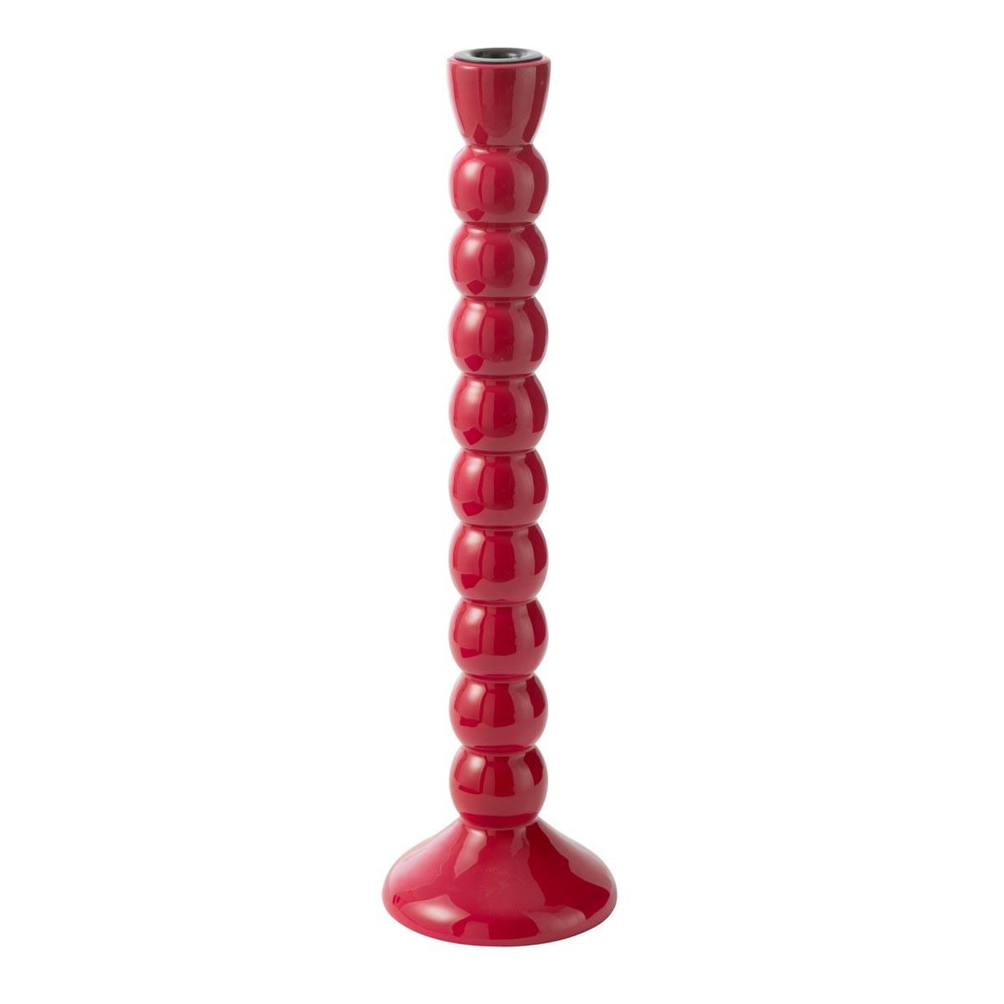 J-LINE Bougeoir design en bois  waldo  38cm fuchsia