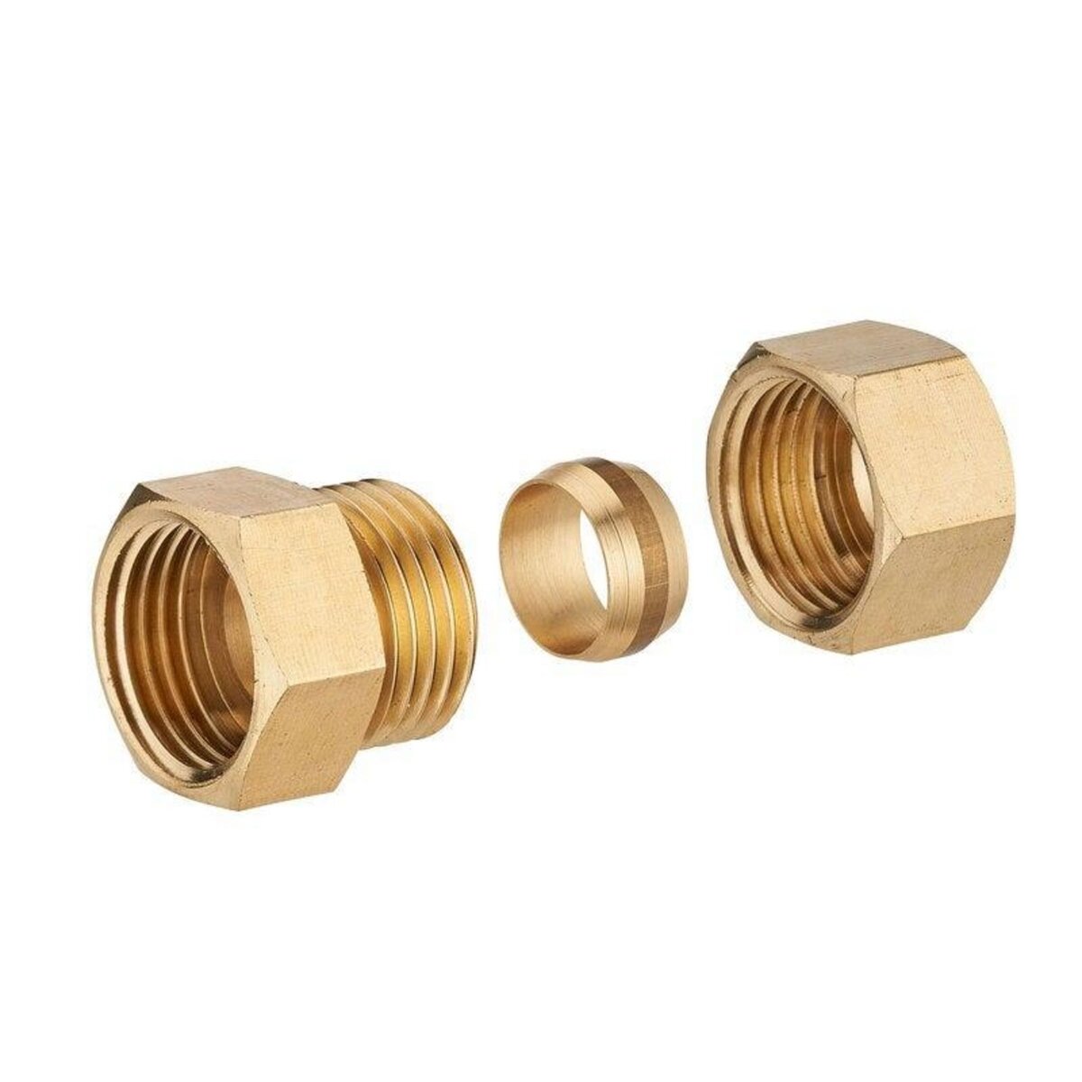 CENTRALE BRICO Manchon biconique laiton F 15 x 21 pour tube en cuivre