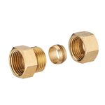 CENTRALE BRICO Manchon biconique laiton F 15 x 21 pour tube en cuivre