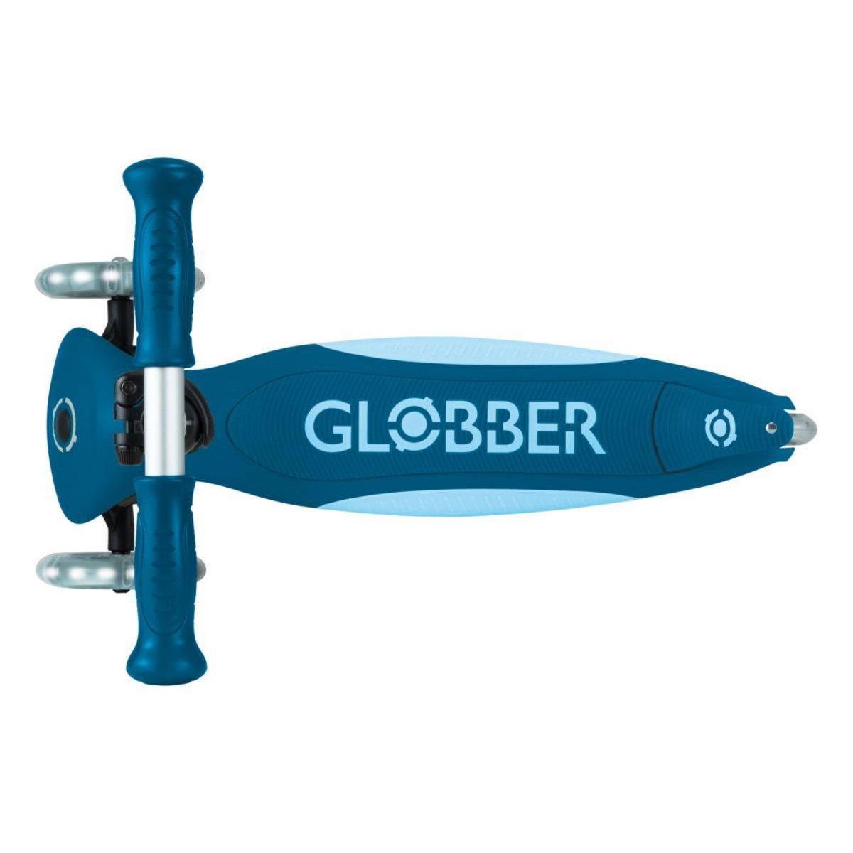 Globber Primo Foldable Lights Plus V2 Petrole Bleu / Bleu Clair