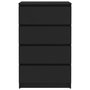 Voir la diapositive 4 : VIDAXL Buffet Noir 60x35x98,5 cm Bois d'ingenierie
