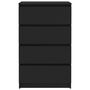 Voir la diapositive 4 : VIDAXL Buffet Noir 60x35x98,5 cm Bois d'ingenierie