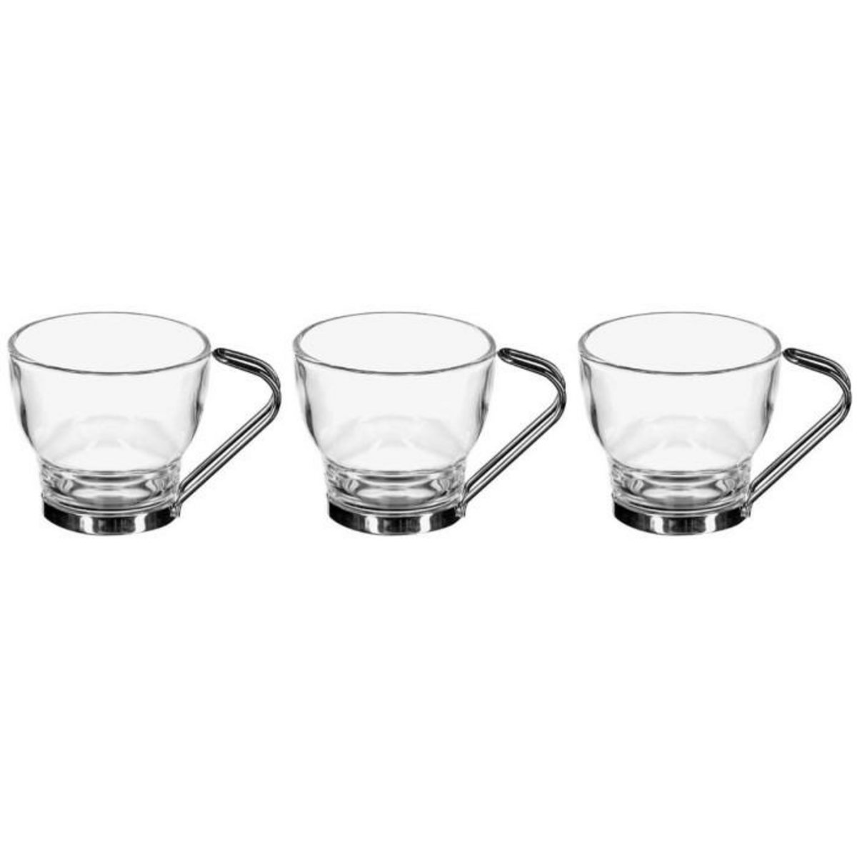 SECRET DE GOURMET Lot de 3 Mugs en Verre  Abel  11cl Transparent
