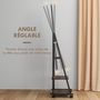 Voir la diapositive 4 : HOMCOM Miroir sur pied rectangulaire avec roulettes angle réglable 2 étagères dim. 42L x 37l x 155H cm verre bois rustique noir