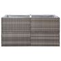 Voir la diapositive 4 : VIDAXL Jardiniere Gris 157x80x80 cm Resine tressee