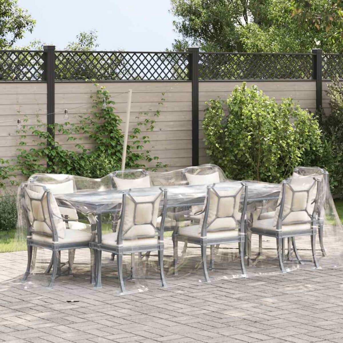 VIDAXL Bache transparente avec œillets 2x5 m PVC