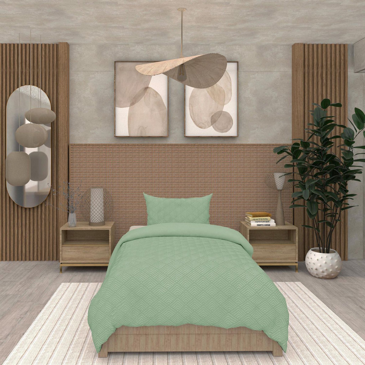 SOLEIL D'OCRE Parure housse de couette 3D microfibre GAIA, par Soleil d'Ocre