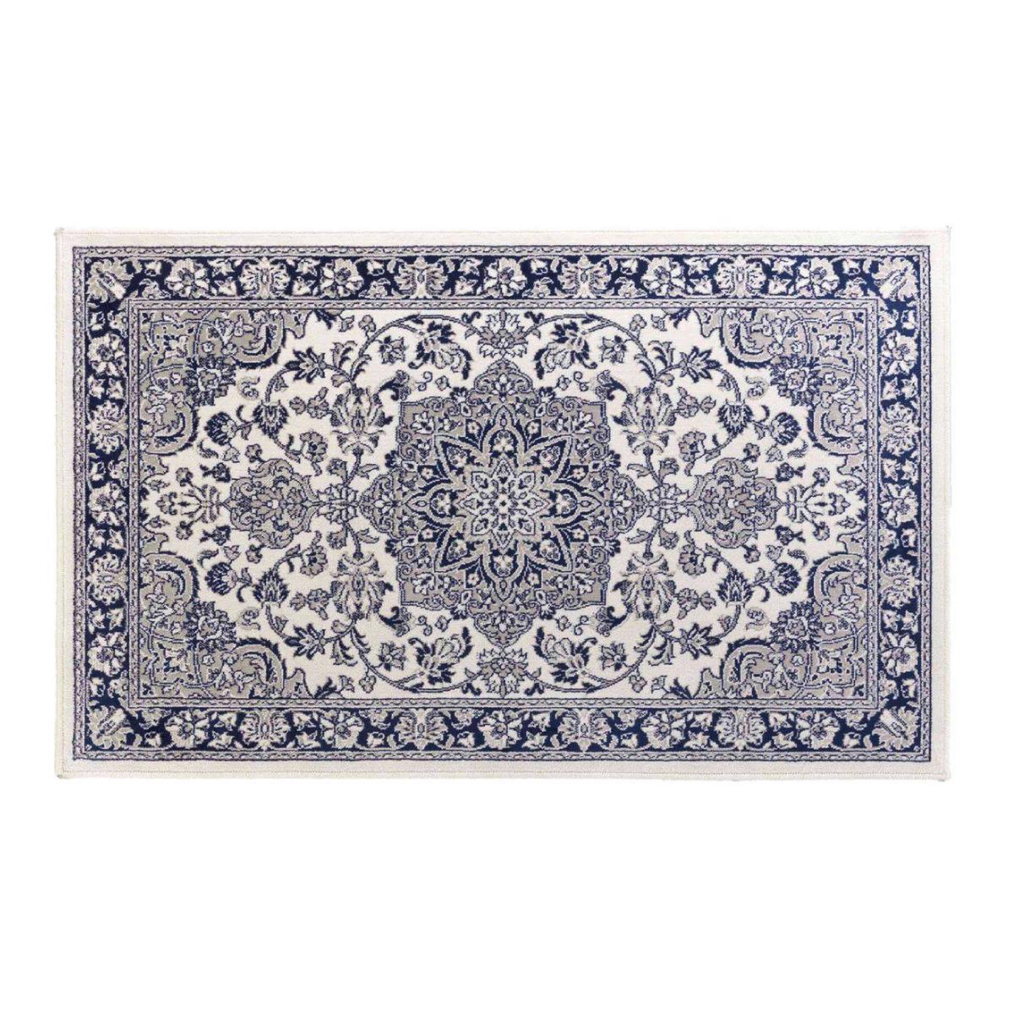 Douceur d'Intérieur Tapis déco  cherine  68x110cm bleu