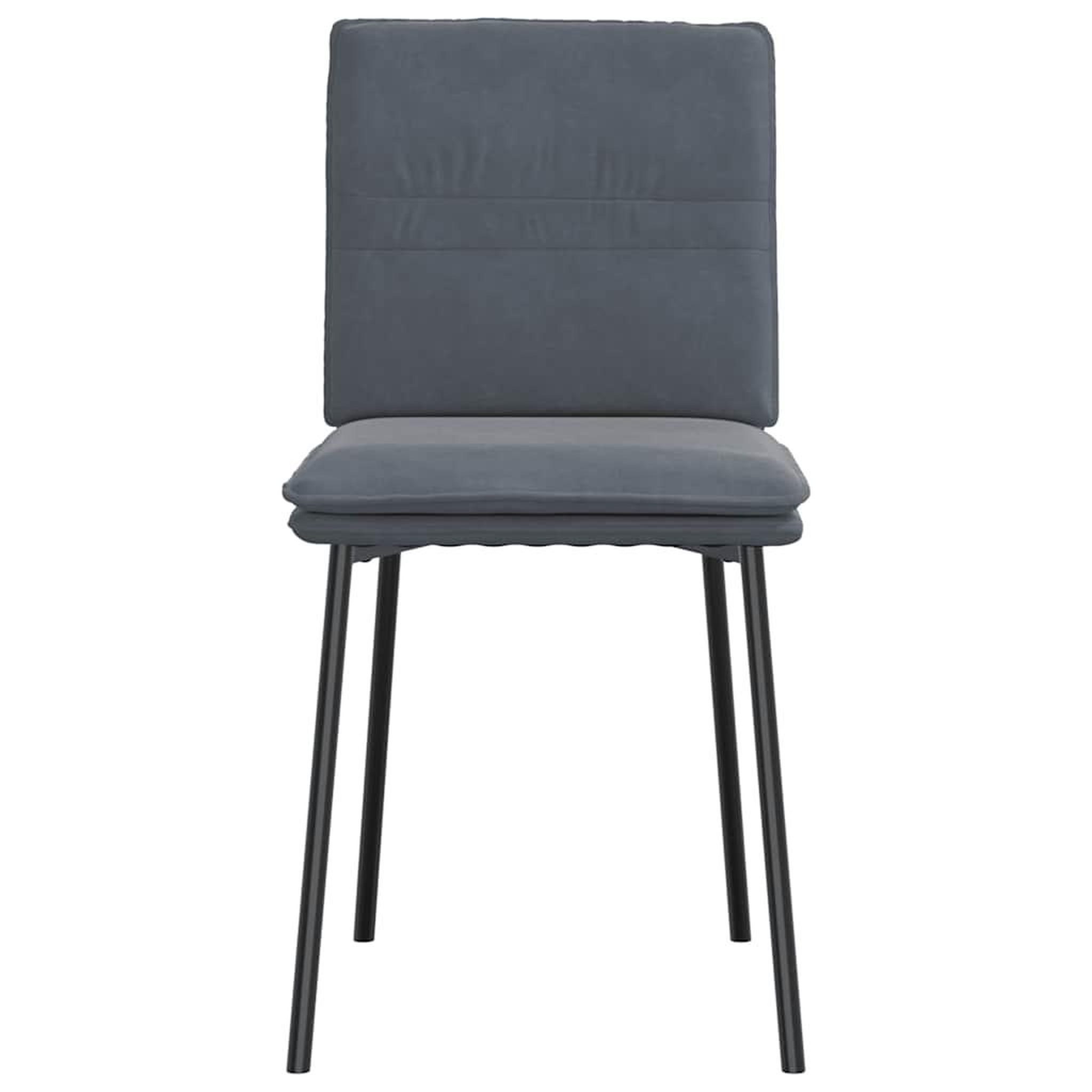 Voir la diapositive 4 : VIDAXL Chaises a manger lot de 4 Gris fonce Velours