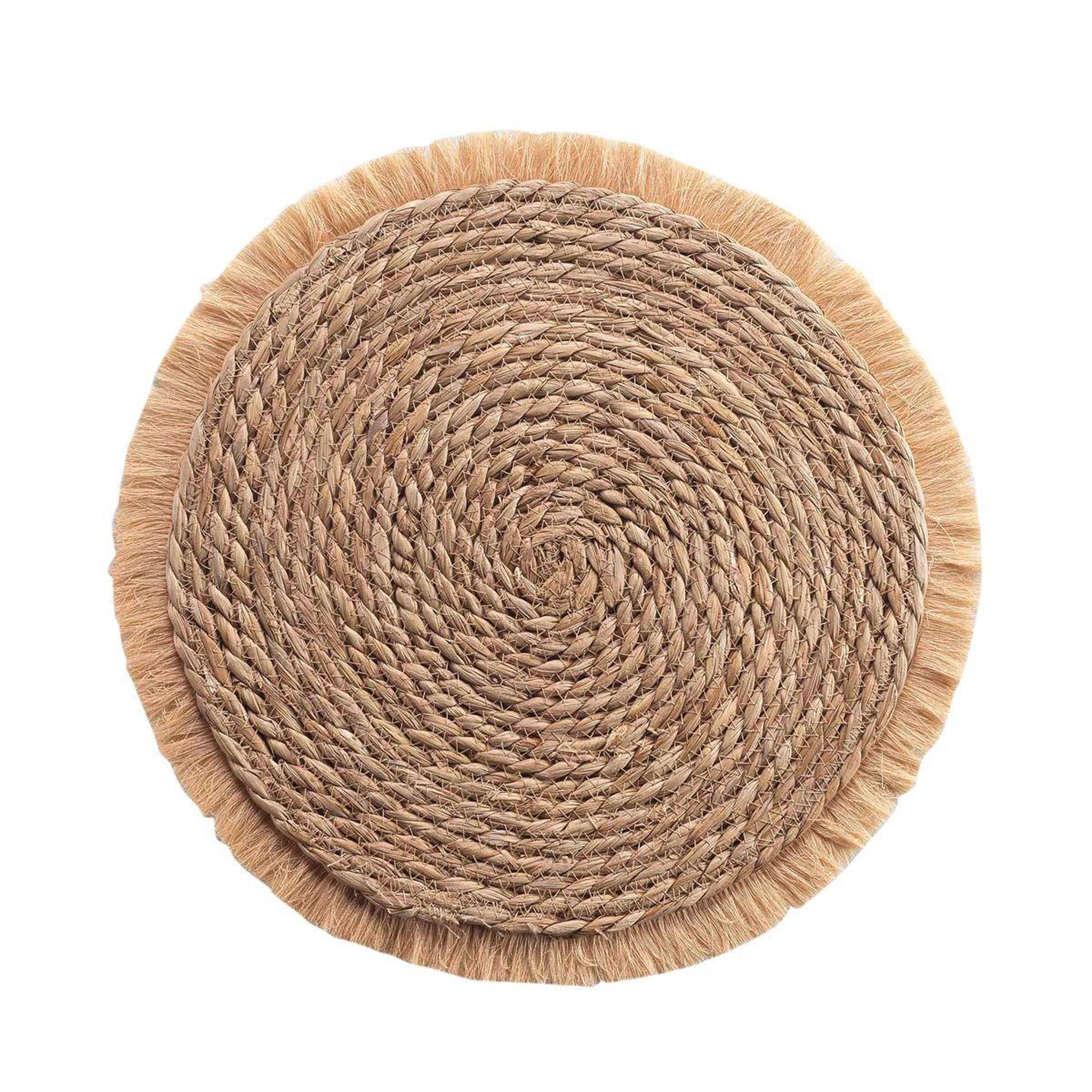 Douceur d'Intérieur Set de table rond en paille  oslo  38cm naturel